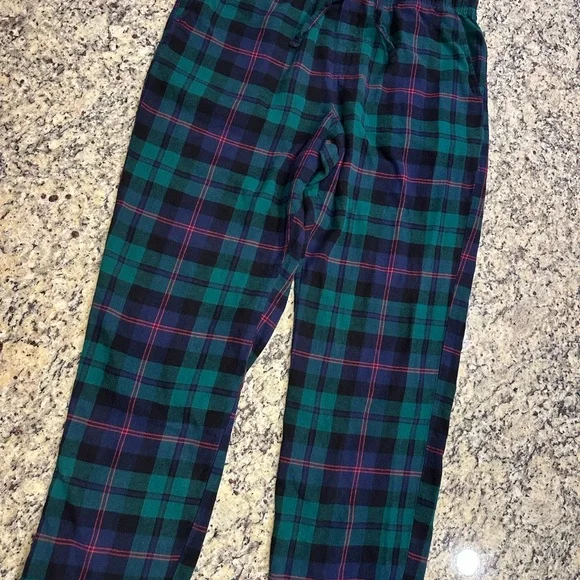 Old Navy Men’s Size Large Navy Blue Long-Sleeve Shirt & Plaid Pants Pajama Set - Picture 6 of 10
